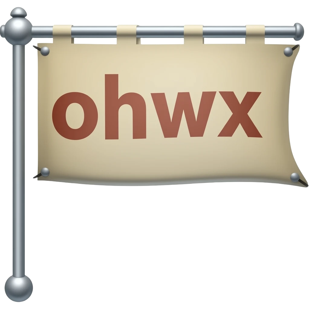 Round edge Banner on pole emoji