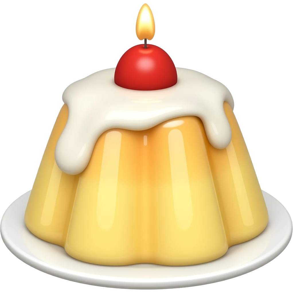 Emoji de un pudín de cumpleaños emoji