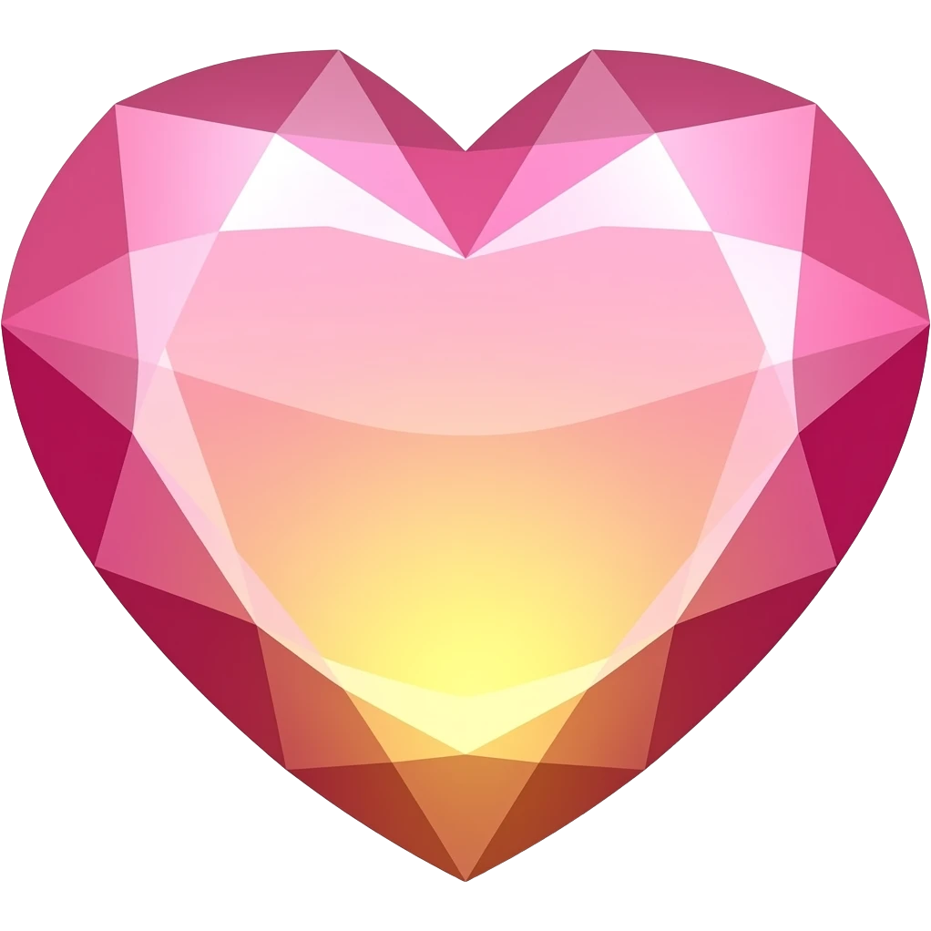 pink and yellow heart gem emoji