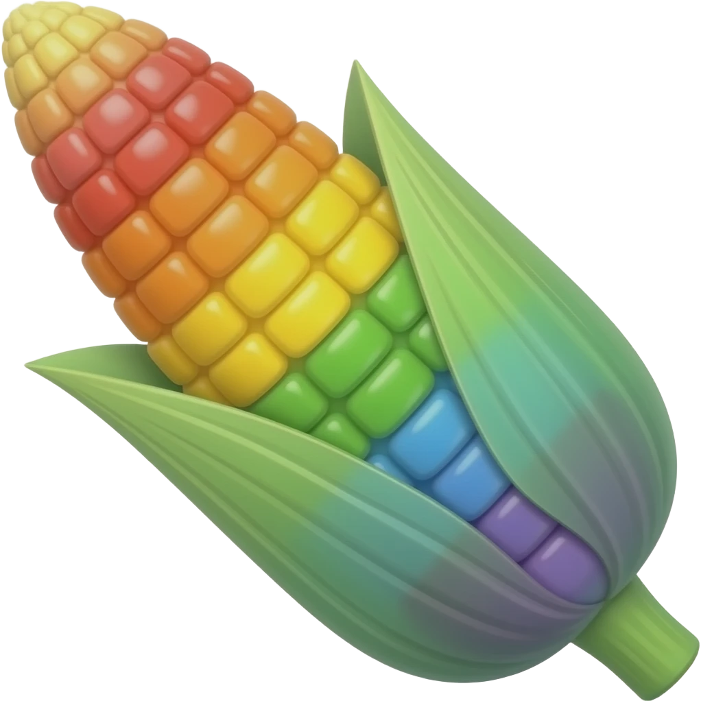 Rainbow corn emoji
