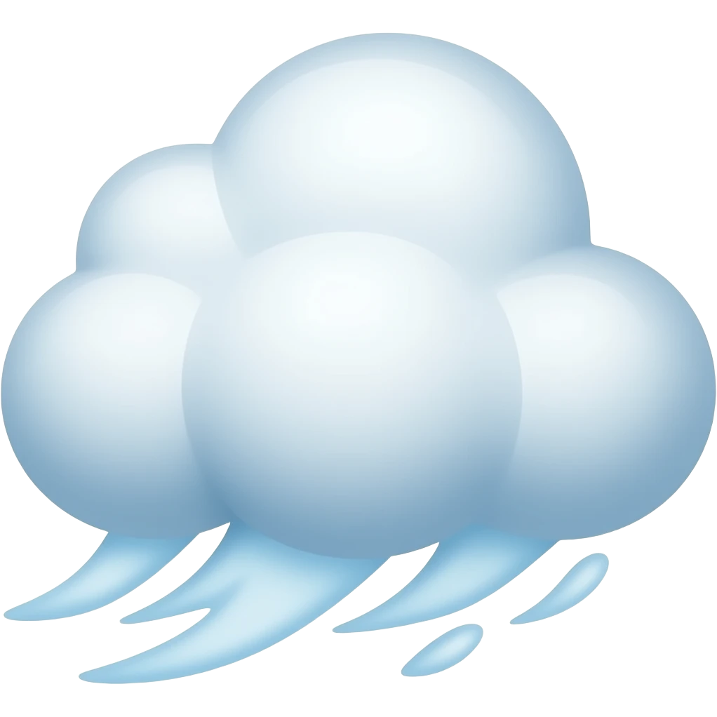 cloud blowing wind, emoji, cute emoji