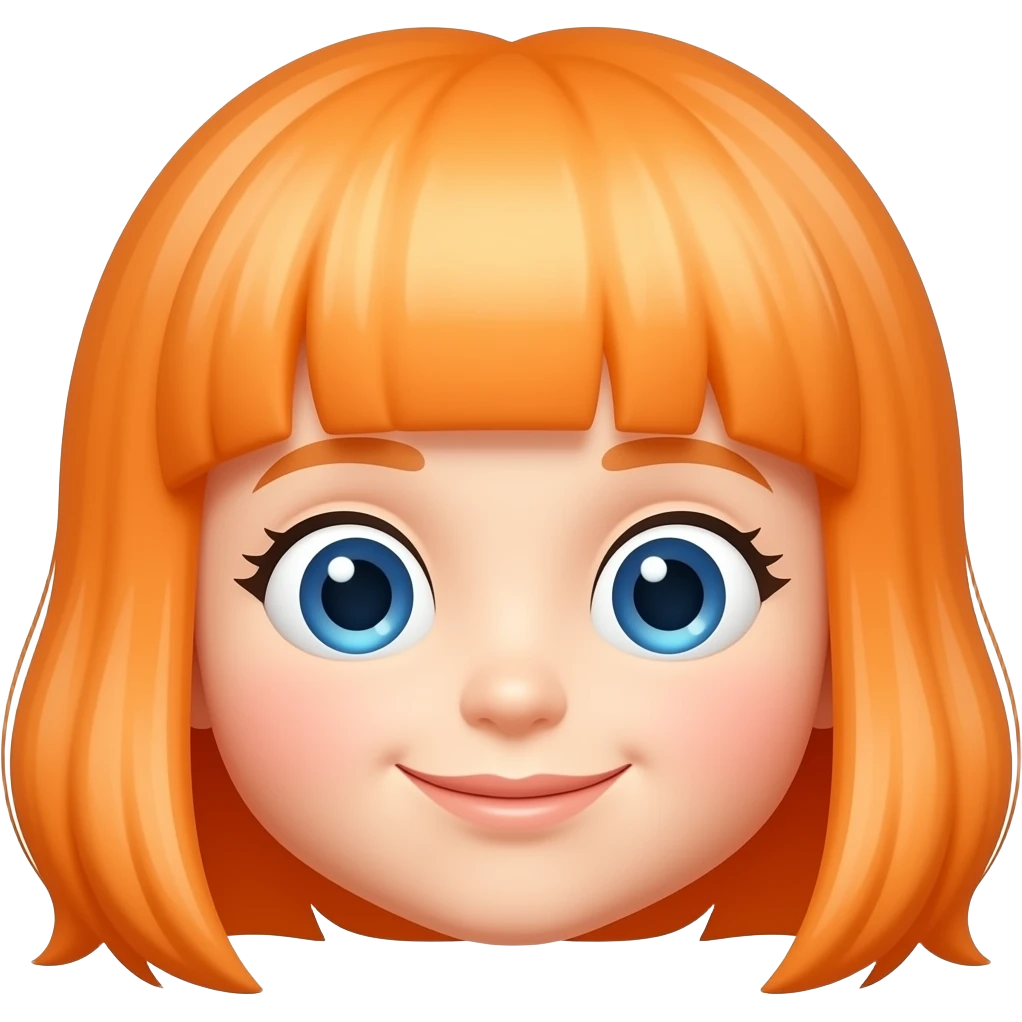 create orange hair clip emoji