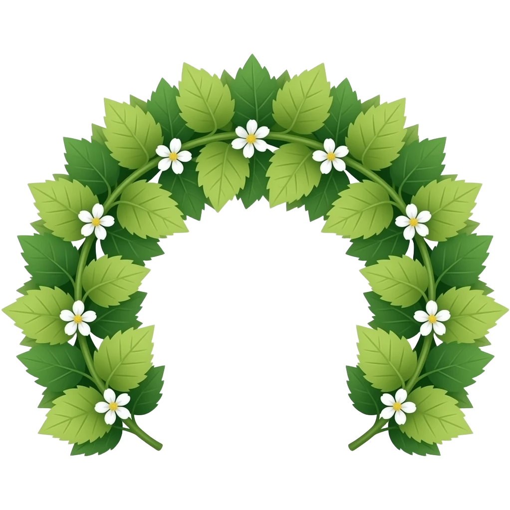 Leaf tiara emoji
