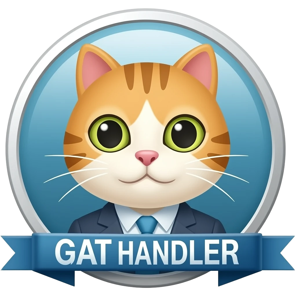 Licensed cat handler badge emoji