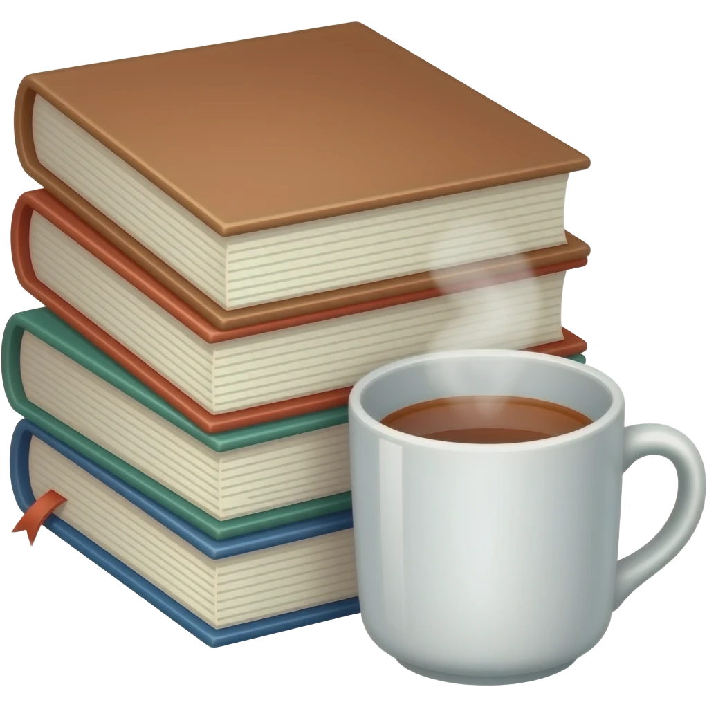 Livros é chá emoji