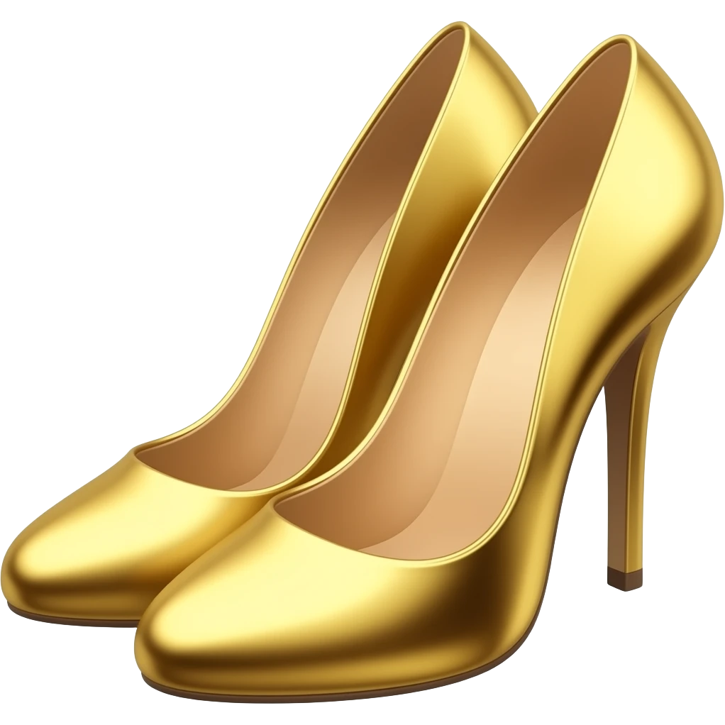 gold heels emoji