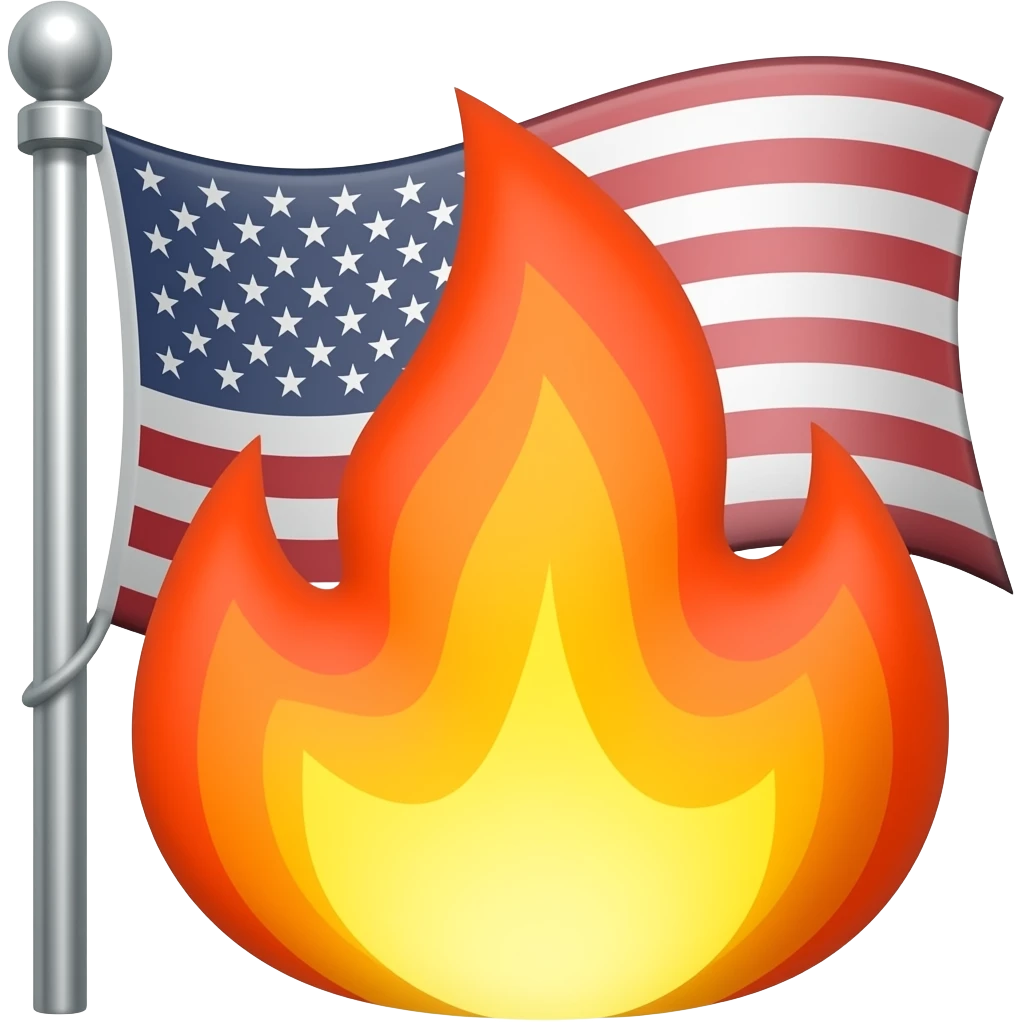 Burn un flag emoji