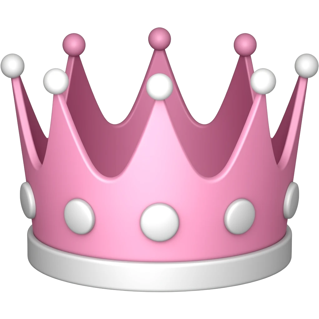 pink princess crown white emoji