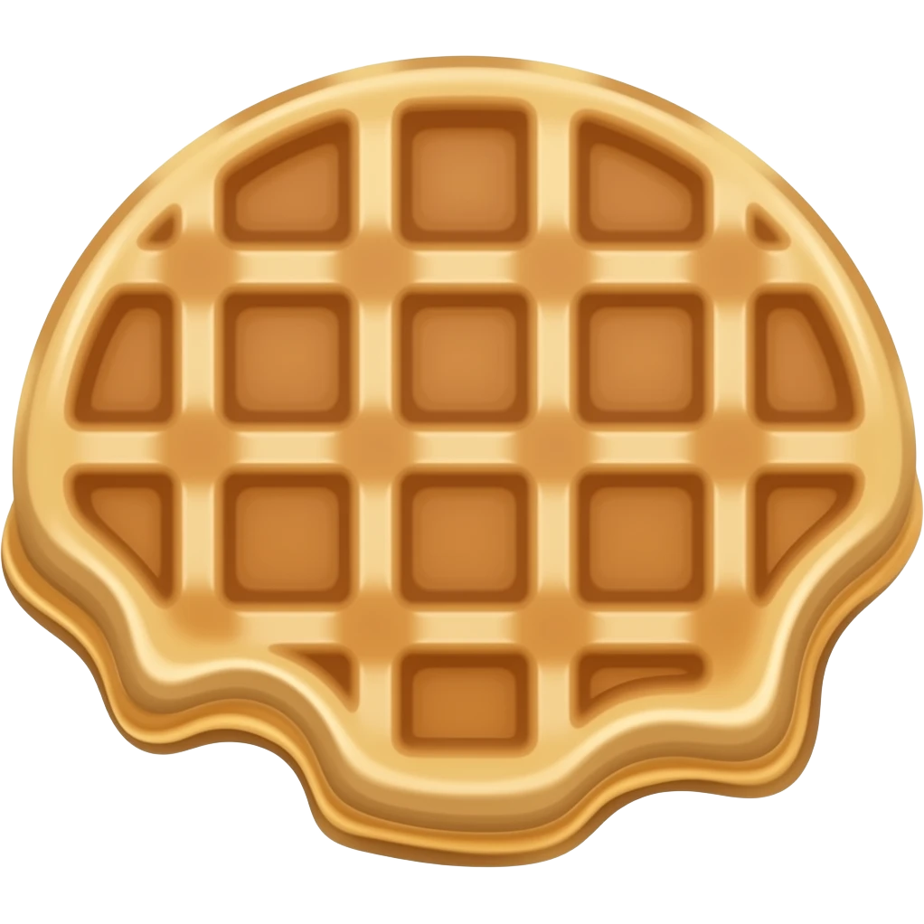 waffle with syrup and peanut butter emoji