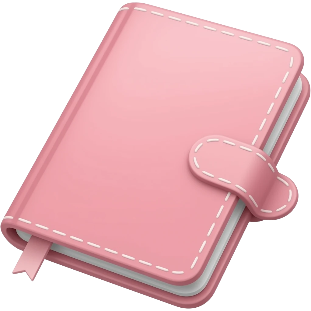 pink planner emoji
