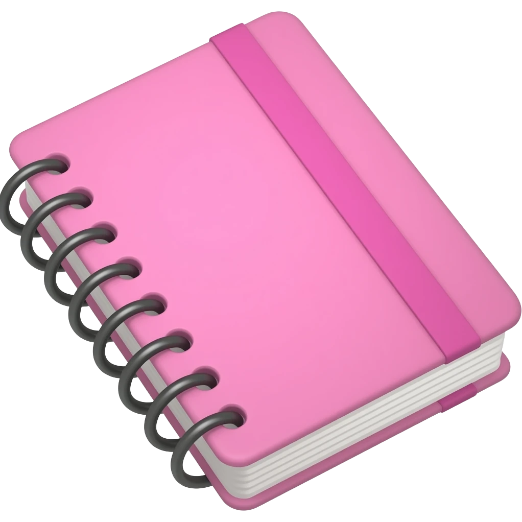 pink notebook emoji
