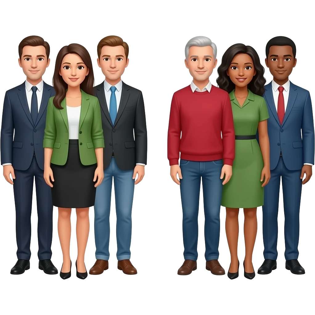 Un. Groupe qui se sépare en deux. emoji