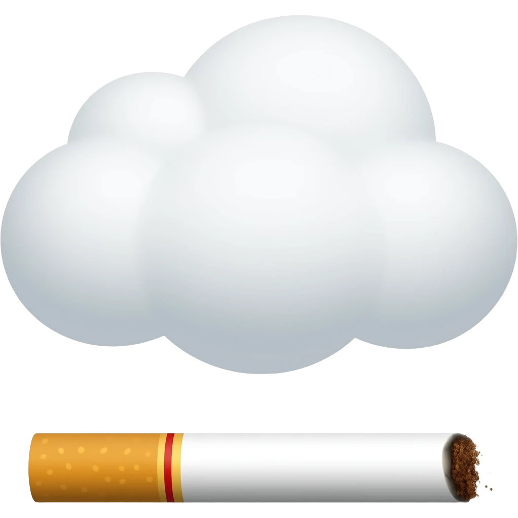 Cigarette smoke cloud emoji