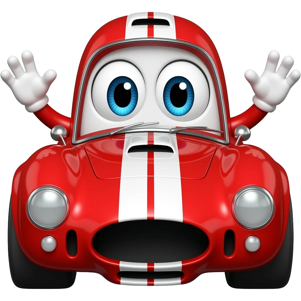 racing car character emoji