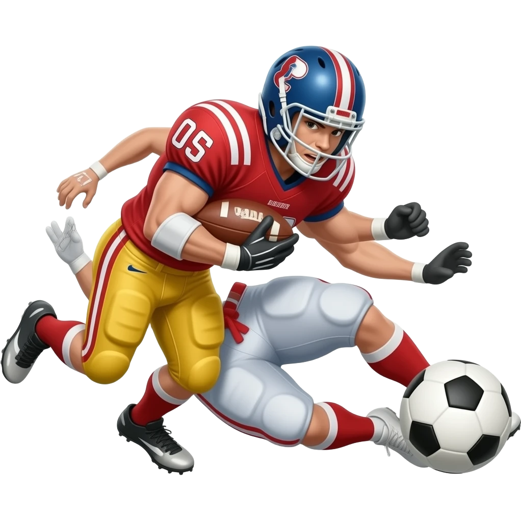 emoji simple style player I tackled and fouled soccer emoji