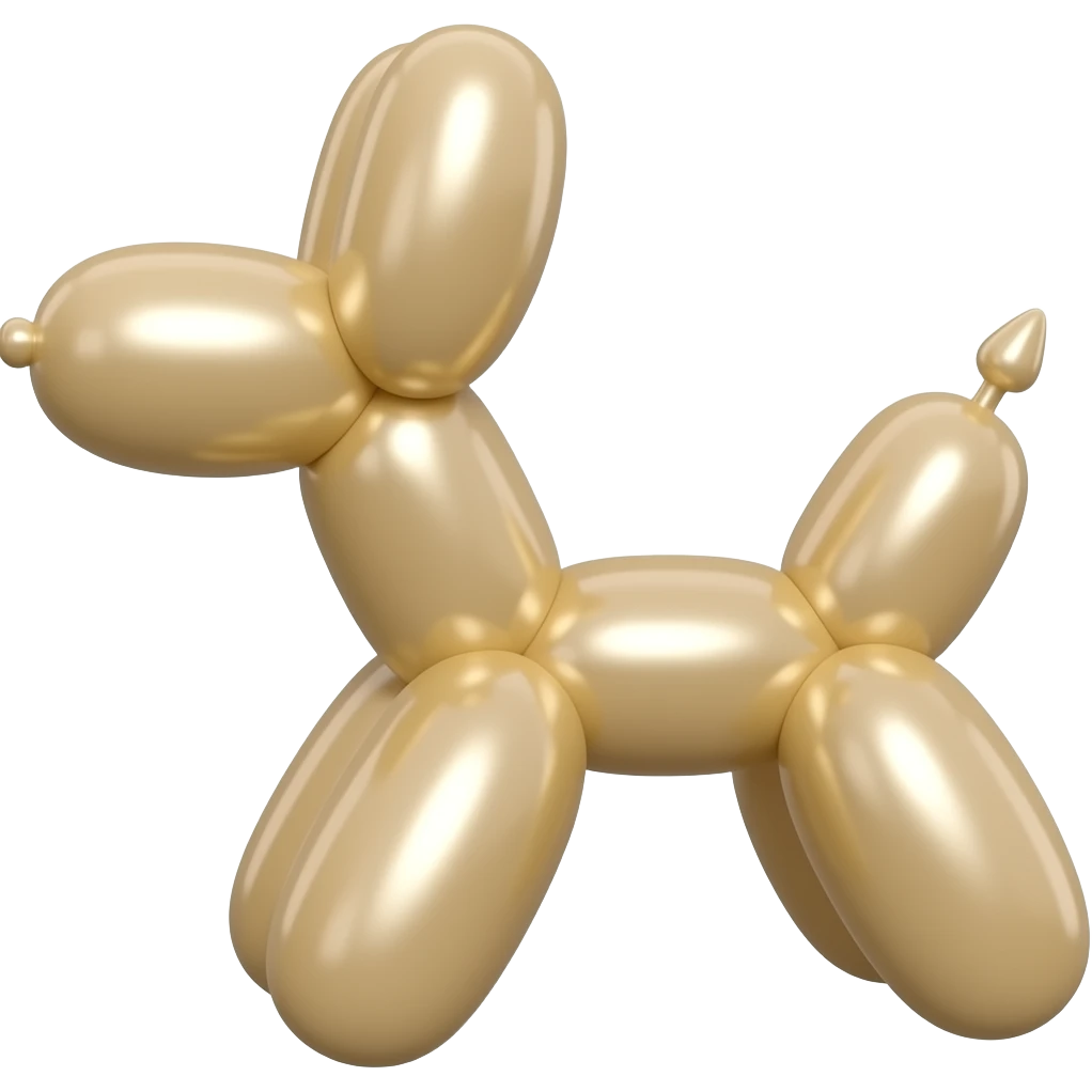 classic balloon dog, basic, no face emoji