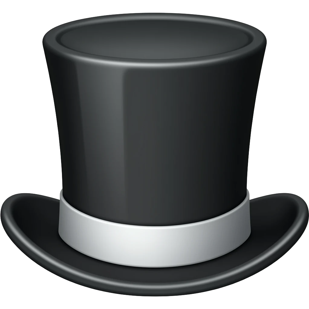 Top hat emoji