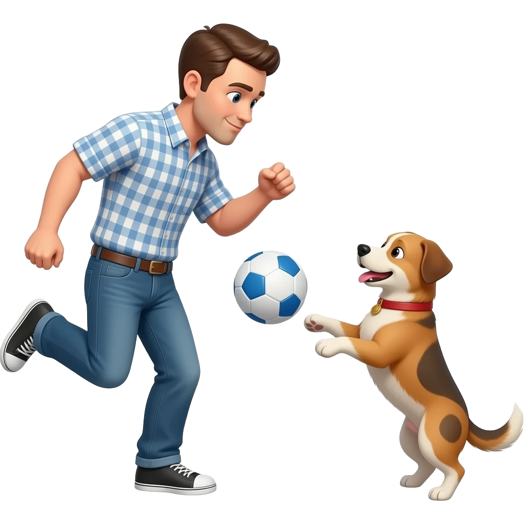 man kicking dog emoji