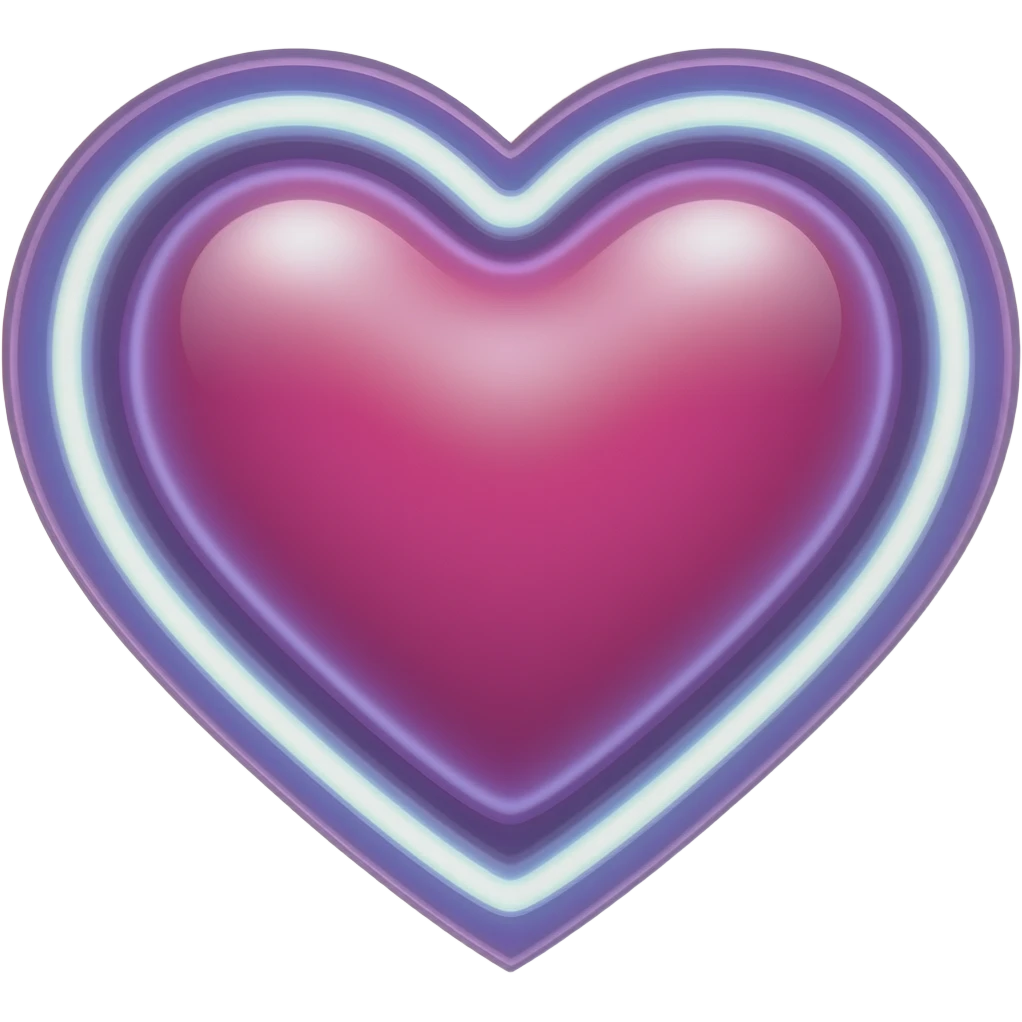 Neon heart emoji