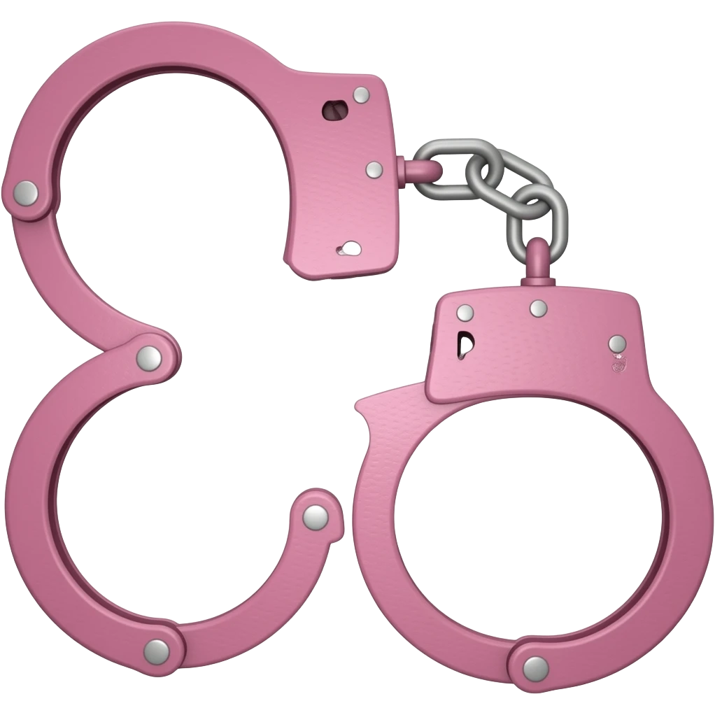 Handcuffs pink emoji