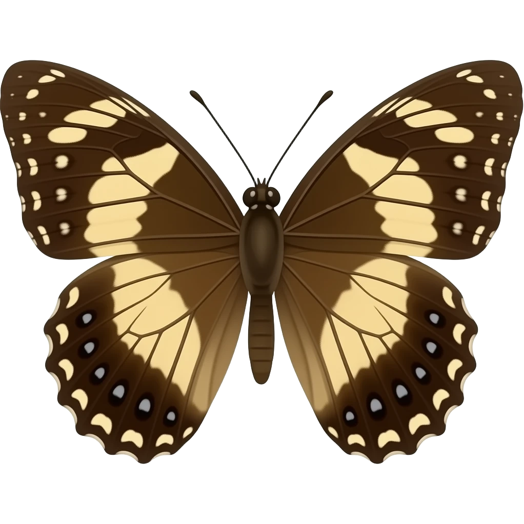 Brown butterfly emoji