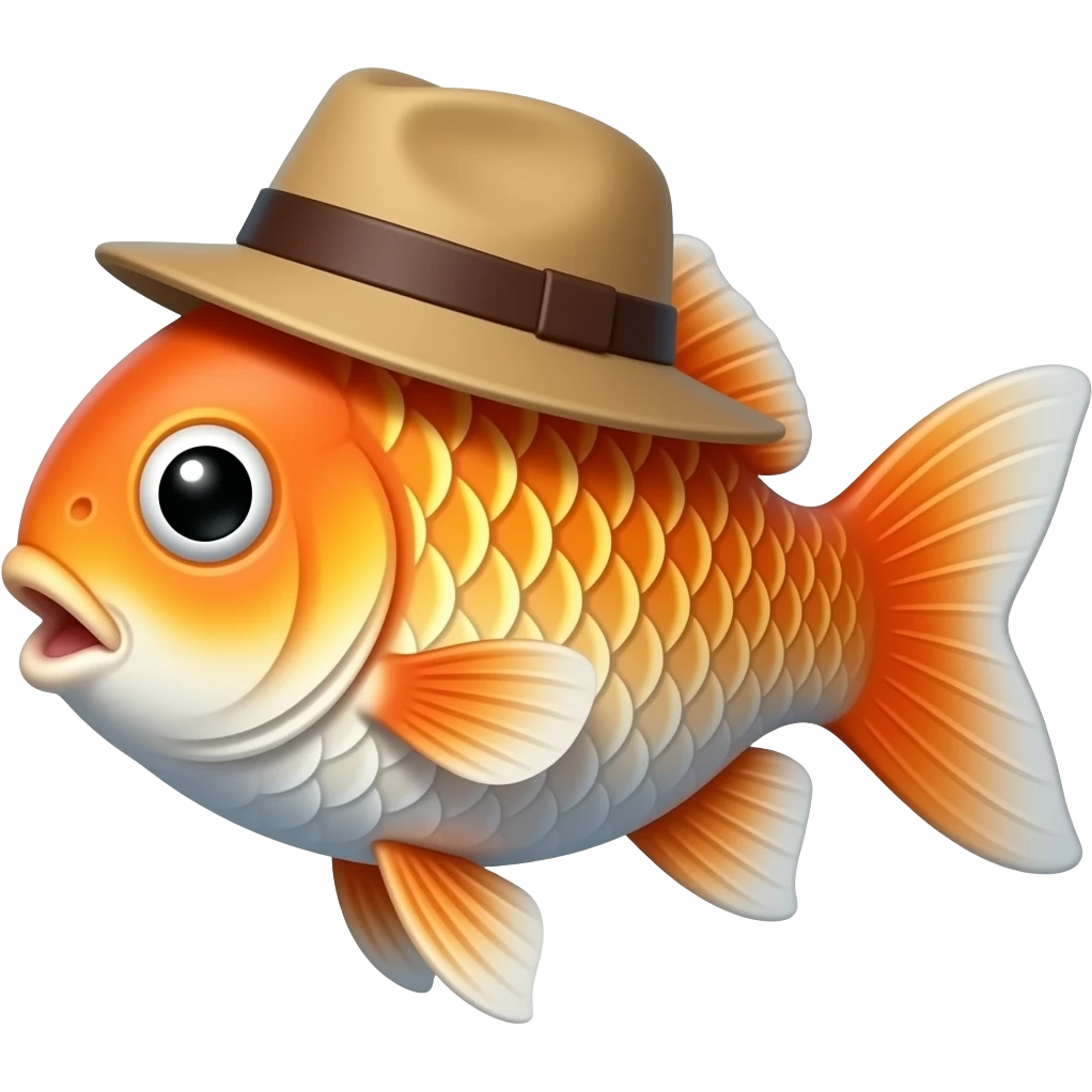 карась с шляпой emoji