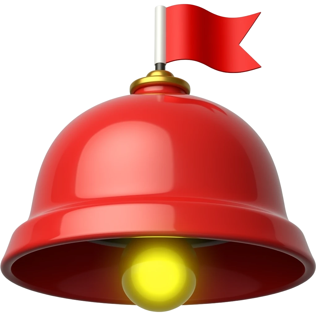 cartoonish style alarm bell emoji