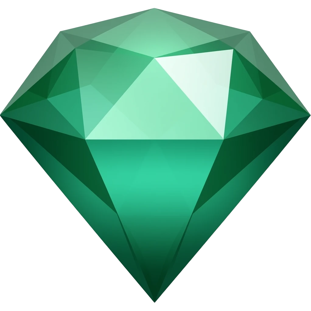 Emerald diamond green emoji