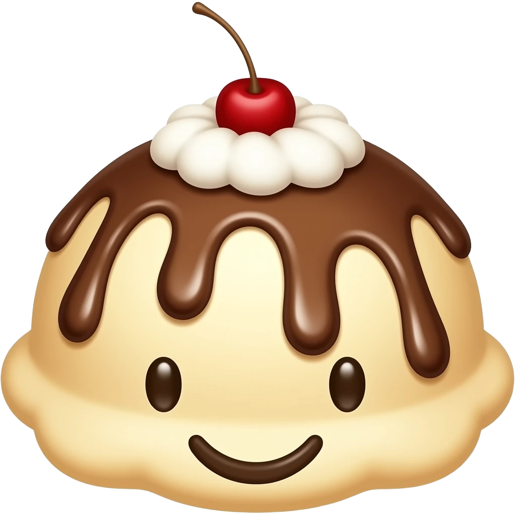 Chocolate Caramel sundae emoji
