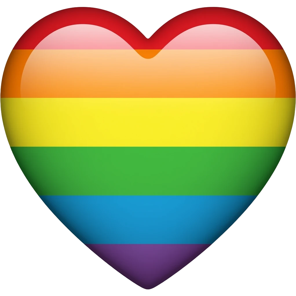 Pride heart emoji