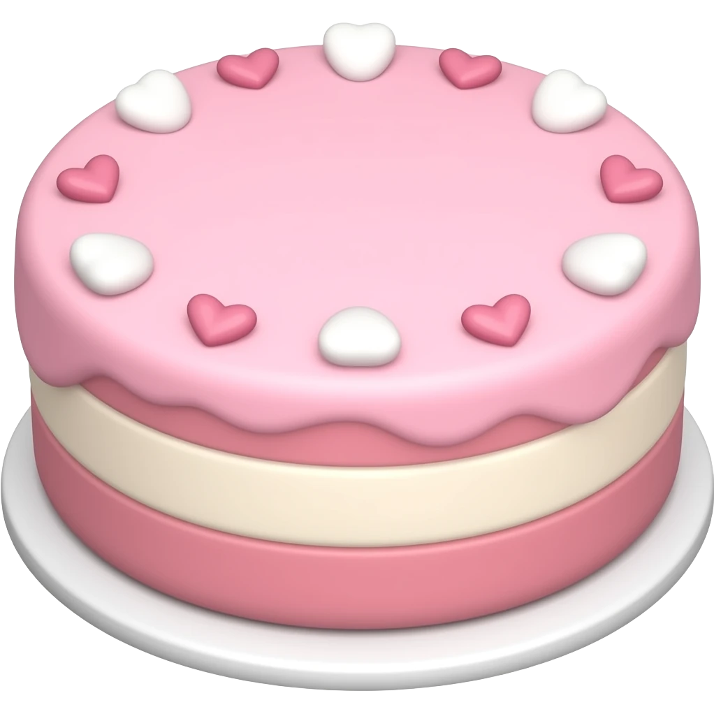 Plain pink cake emoji