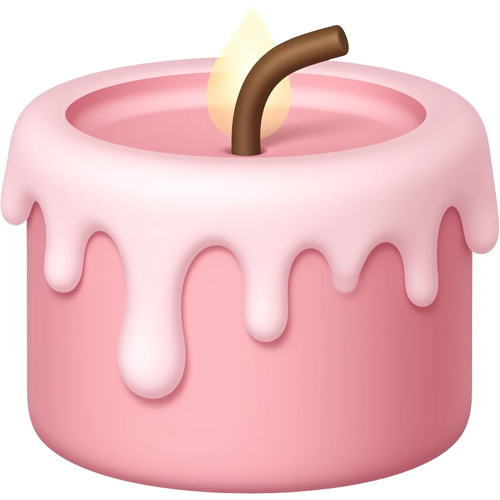 Candle pink emoji