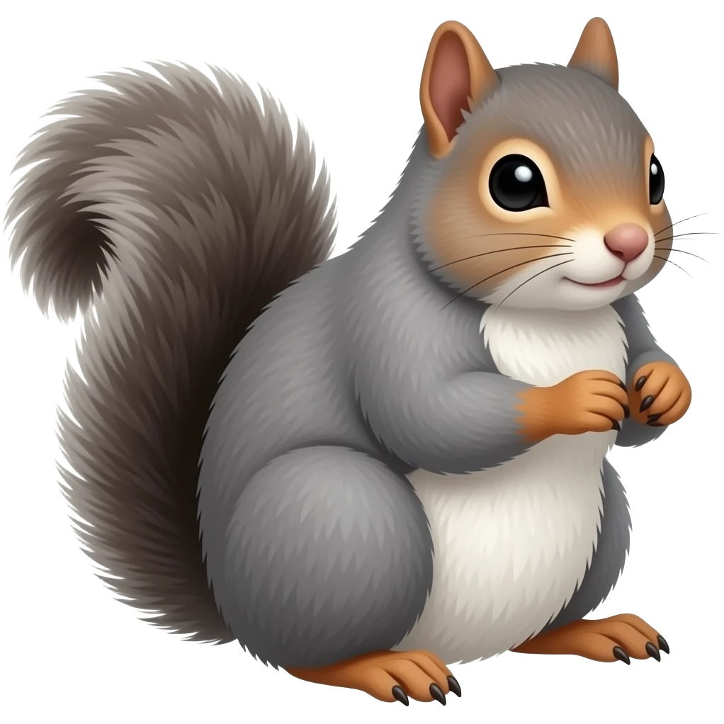 Grey black squirell emoji
