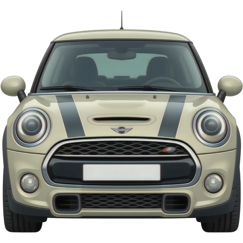 austin mini cooper,  highly detailed hyper realistic emoji