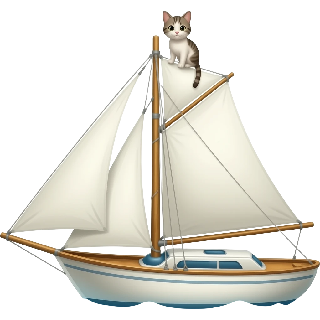 boat with a cat masthead emoji