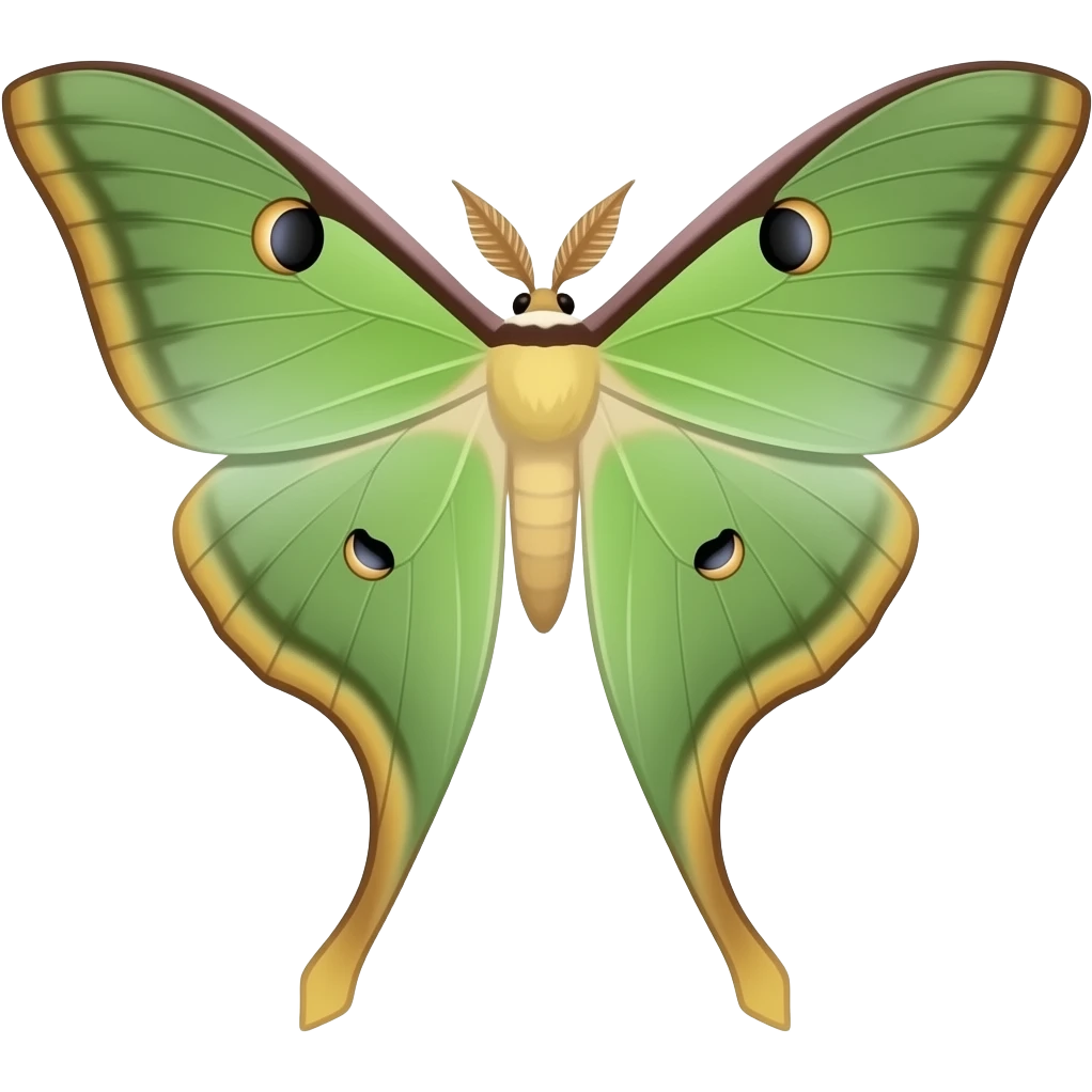 Luna moth emoji
