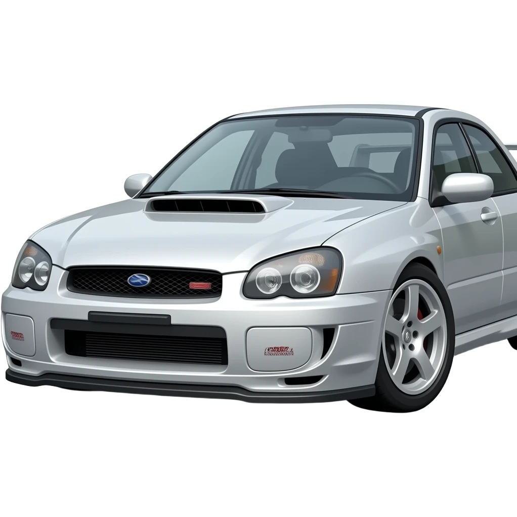 A 2003 WRX sti doing burnouts emoji
