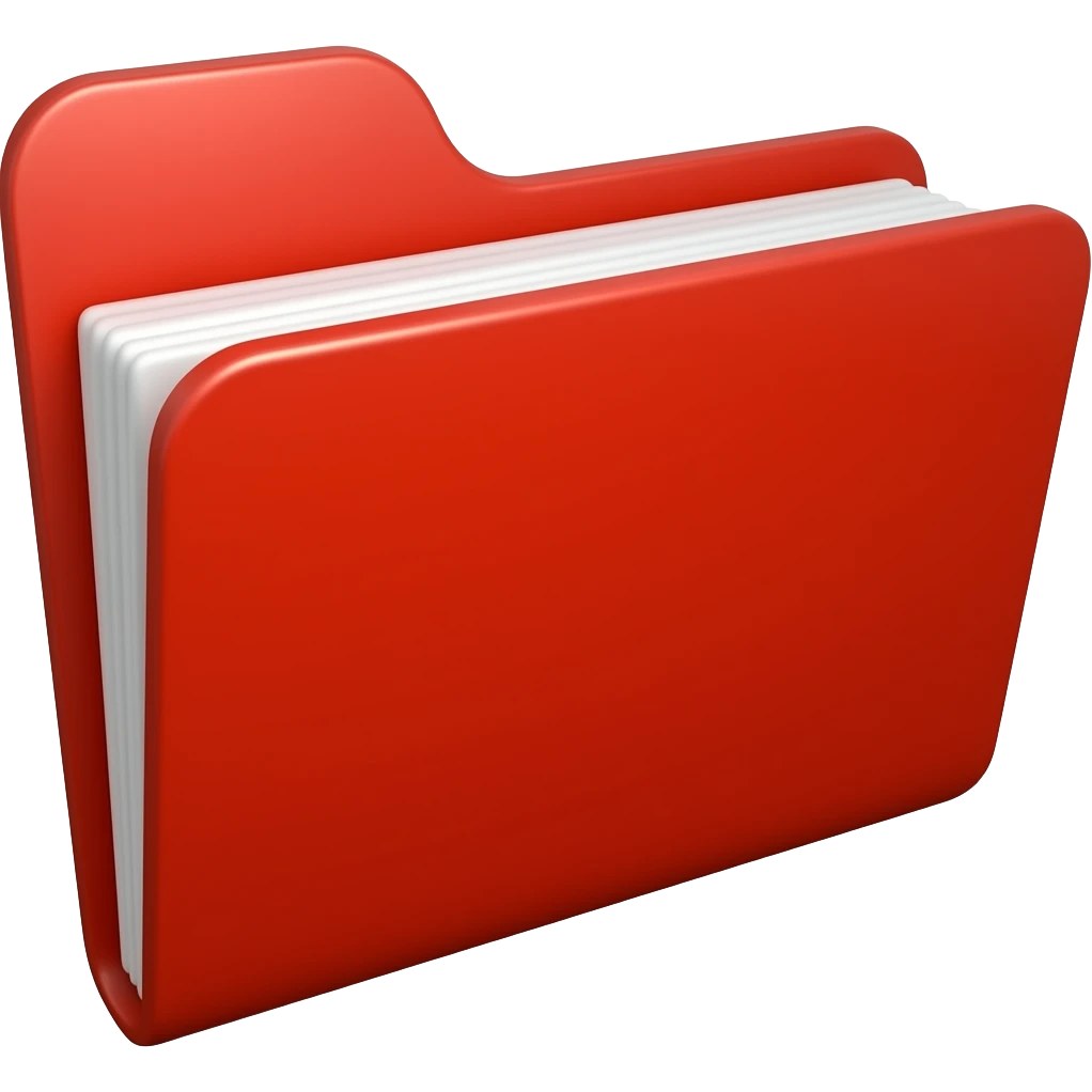 Generate a emoji for folder in red  theme emoji