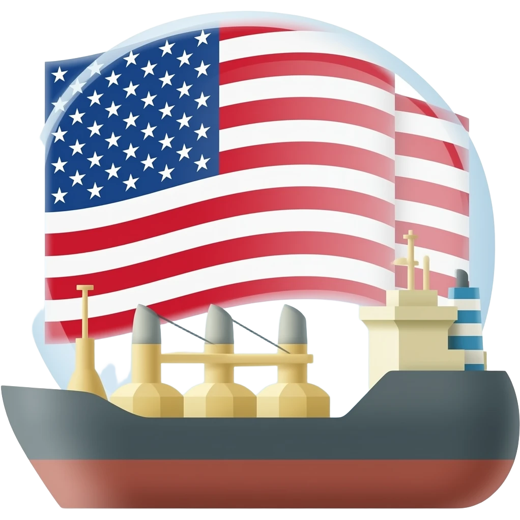 НЕфтяной танкер с флагом америки emoji