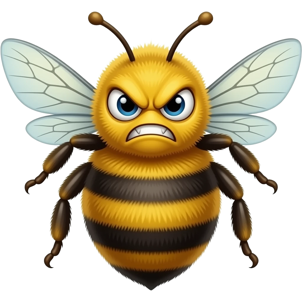 Angry bee emoji