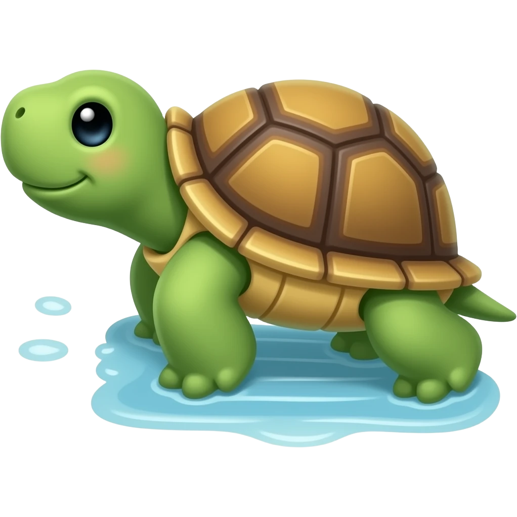 slider turtle simple emoji