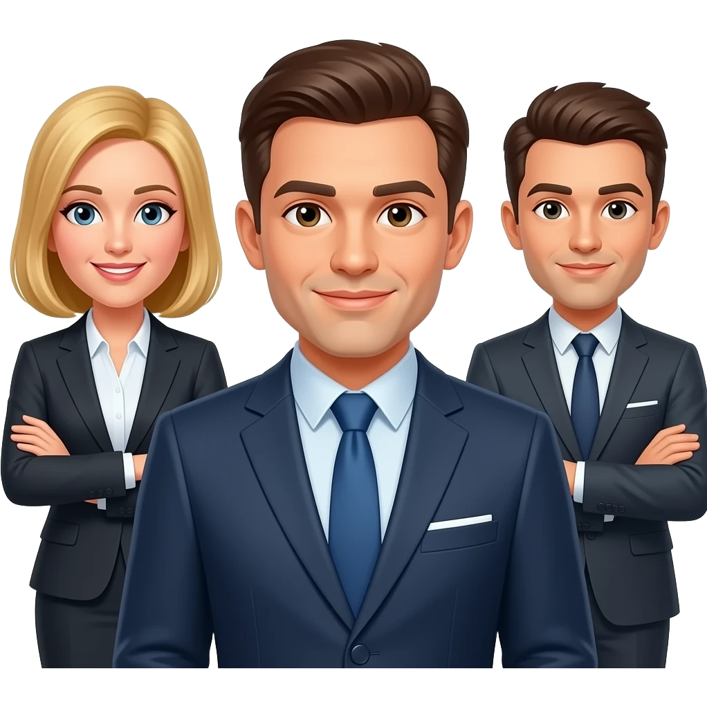 3 Руководителя в офисных костюмах emoji