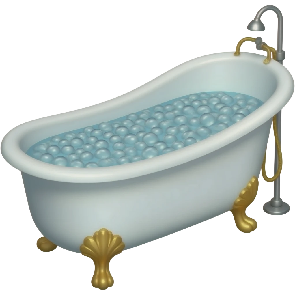 baignoire a bulles, la vue est en 3 quart emoji