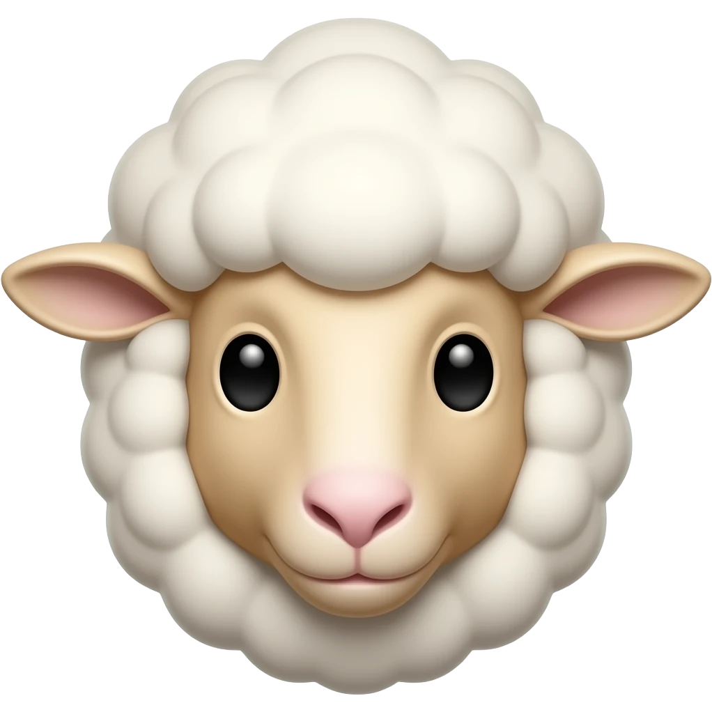 Sheep emoji face emoji