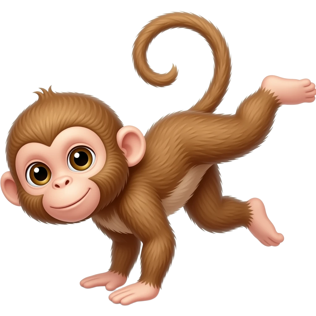 A baby monkey that does gymnastics emoji