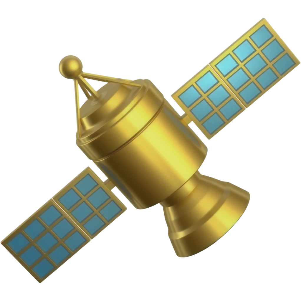 ایموجی ماهواره طلایی emoji
