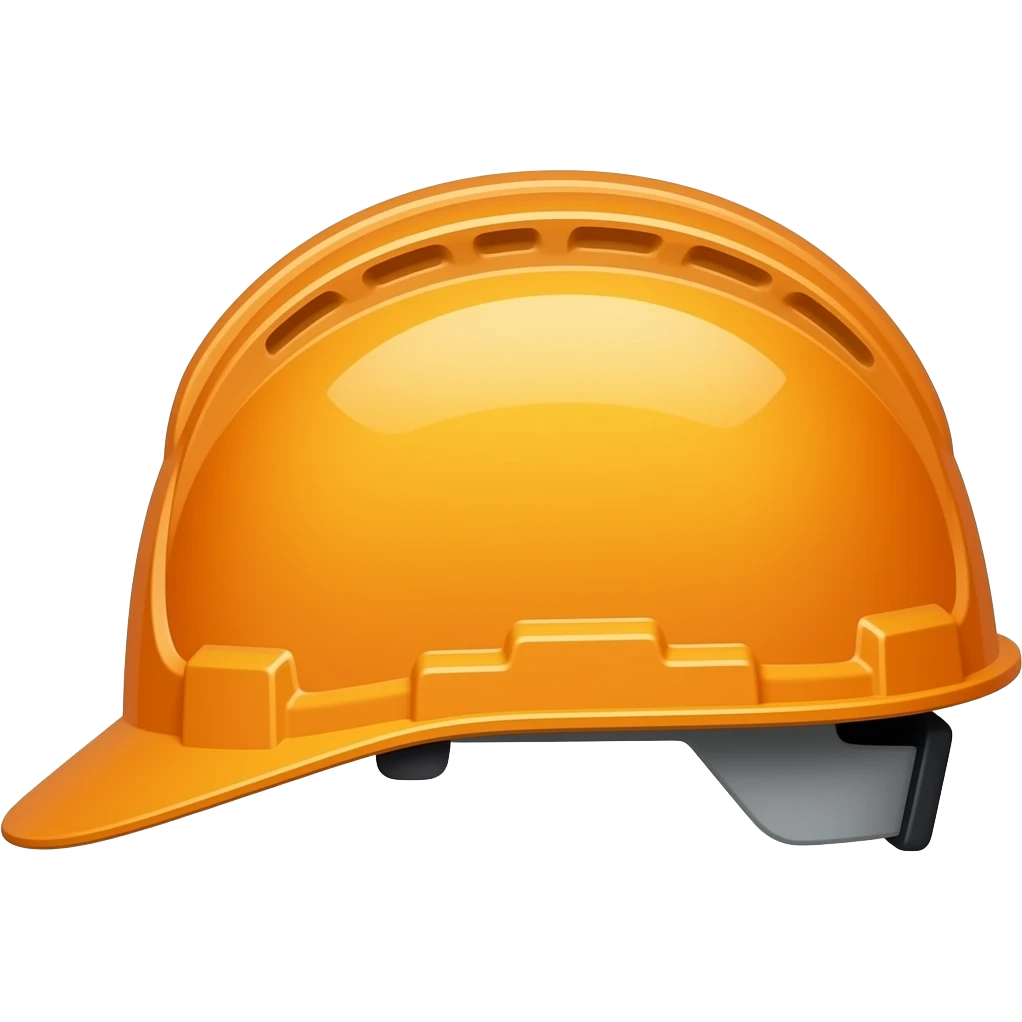 orange safe helmet sideview emoji
