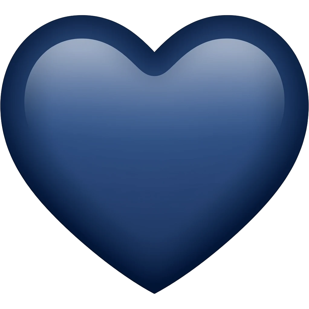 Navy blue heart emoji