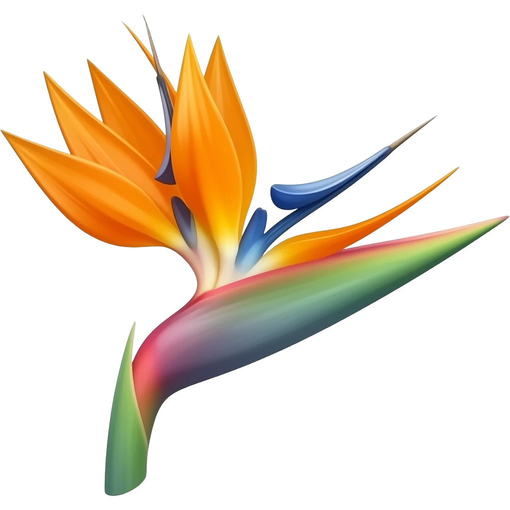Bird of paradise flower emoji
