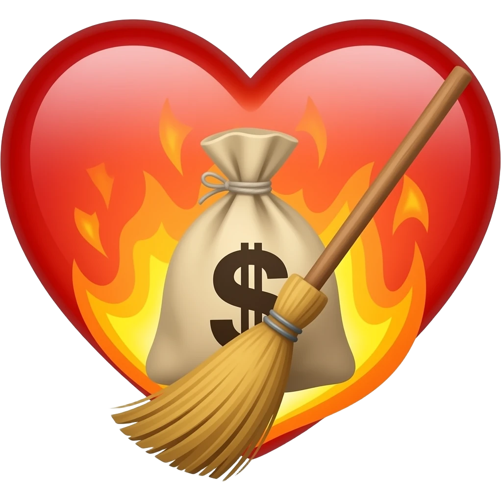 🧹💰❤️‍🔥 emoji